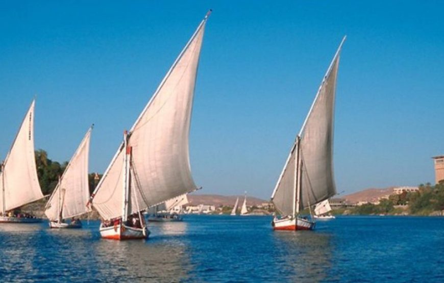 Felucca by Night on the Nile with light pyramids tours